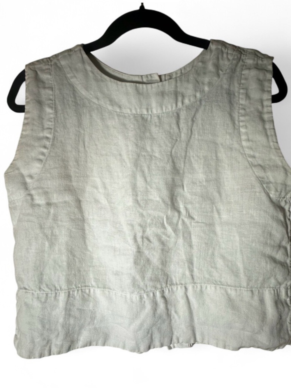 Madewell Sleeveless Linen Tank Top - Light White